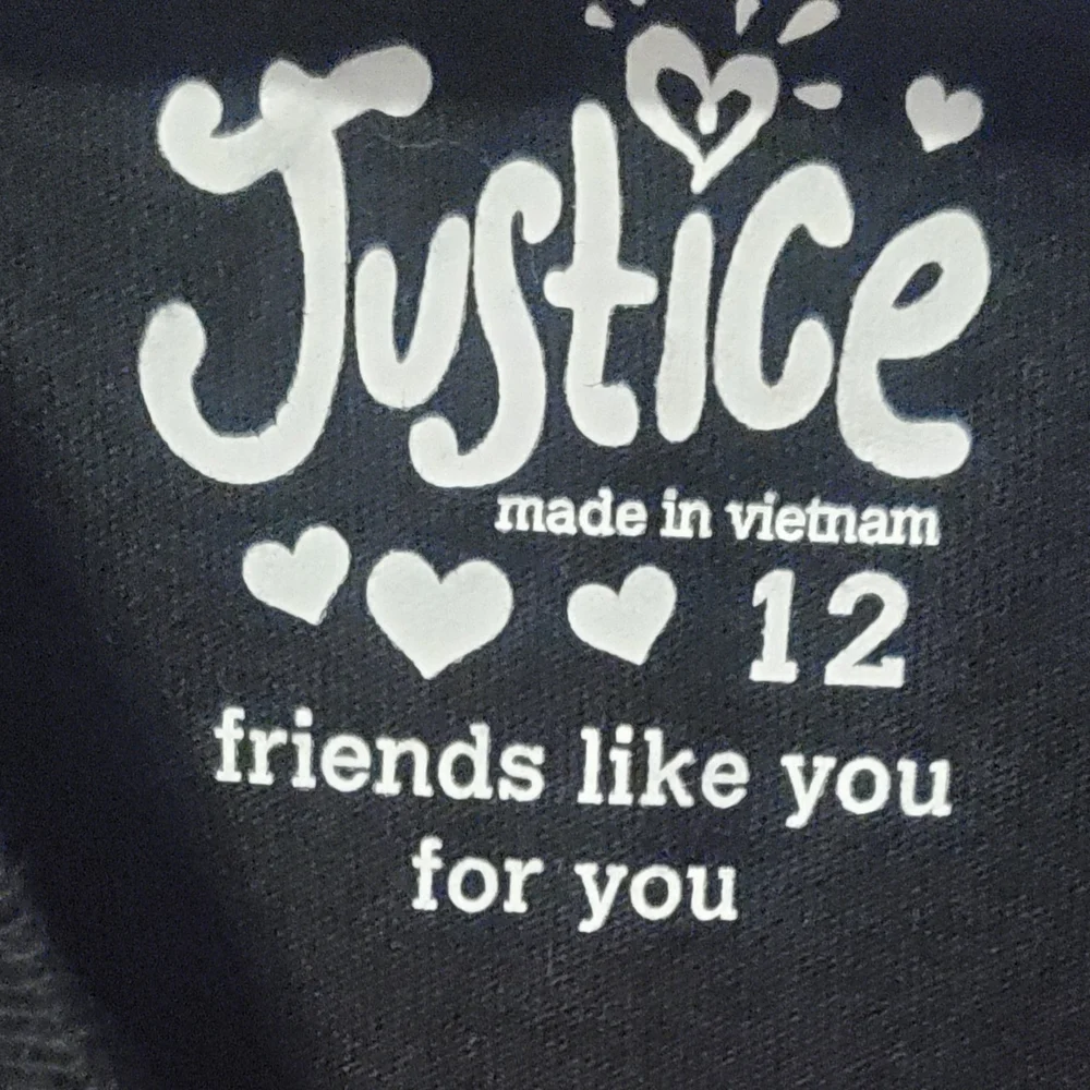 Justice One Direction 1D Black Graphic T-Shirt Boys Size 12 Band Tee
